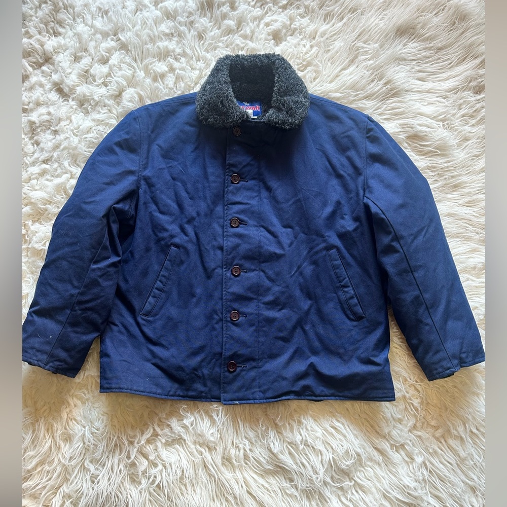 Vintage Spiewak Bomber Jacket Faux Feather Lined Men Size Large Made in USA 6246